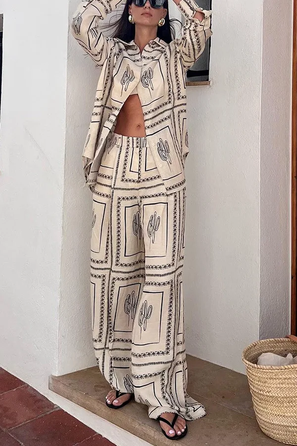 Printed Shirts Two Piece Set W - Summer Clothing Pieces ulasan dan harga