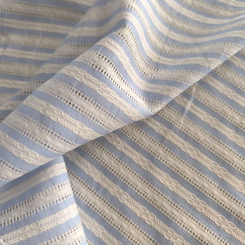 Korean Style Striped Openwork  - Summer Clothing Material ulasan dan harga