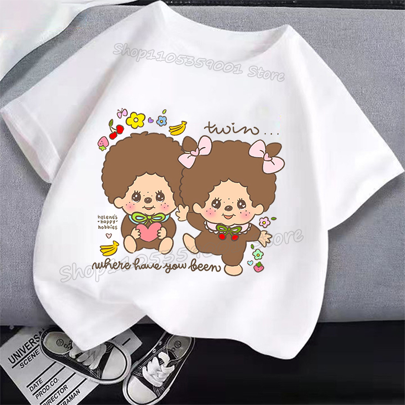 MONCHHICHI Short Sleeve T Shir - Summer Clothing For Girls ulasan dan harga