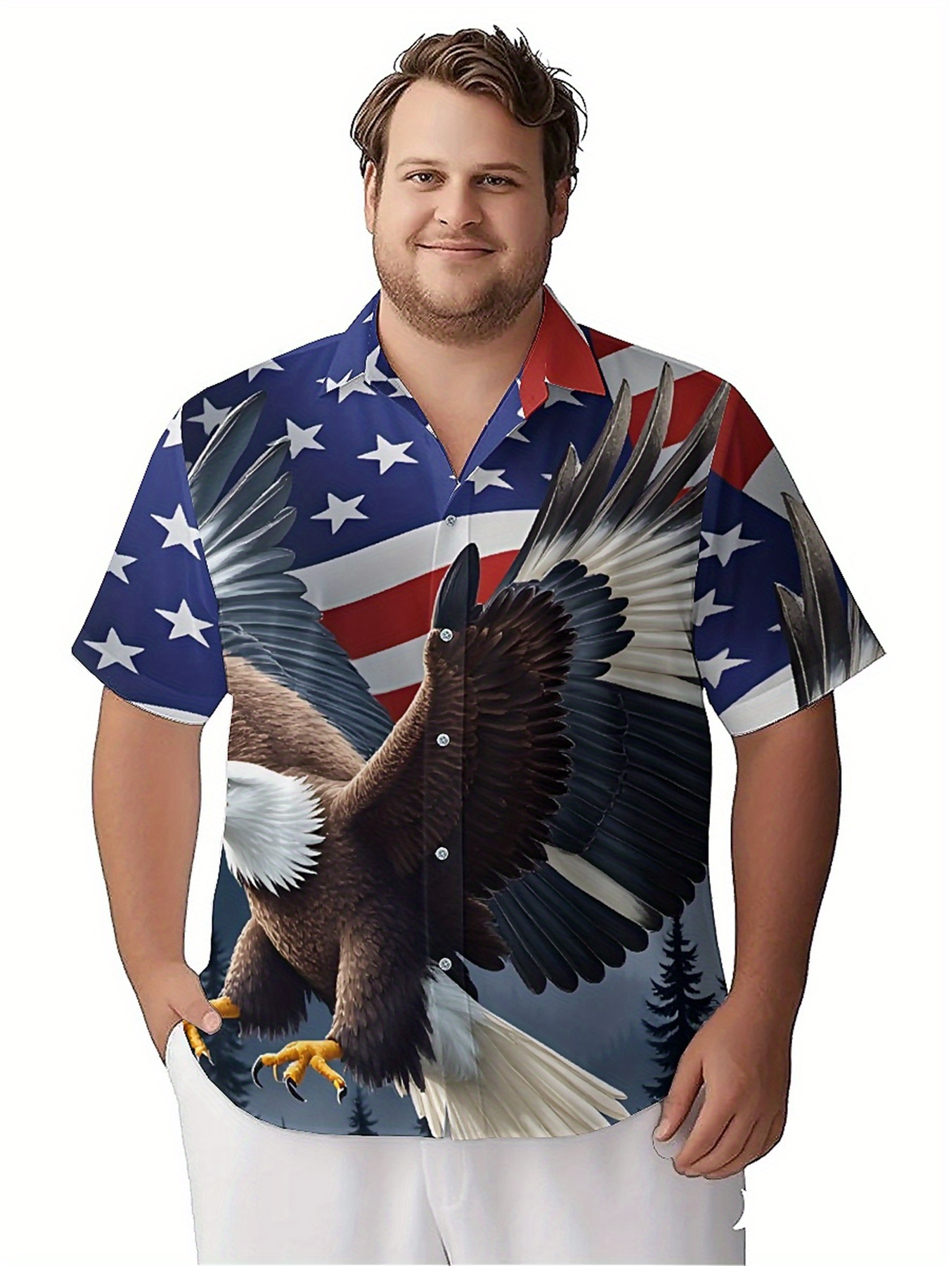 Men's Plus Size Hawaiian Shirt - Summer Clothing Plus ulasan dan harga