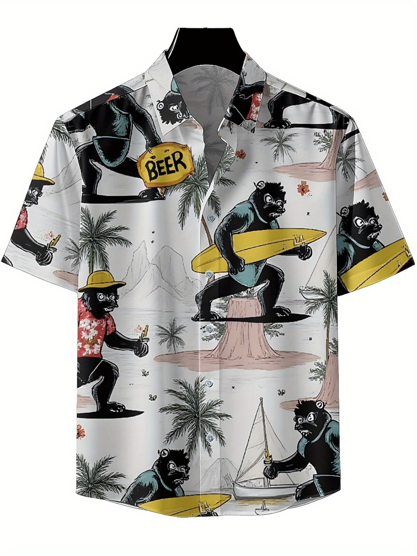 Men's Plus Size Hawaiian Shirt - Summer Clothing Plus ulasan dan harga