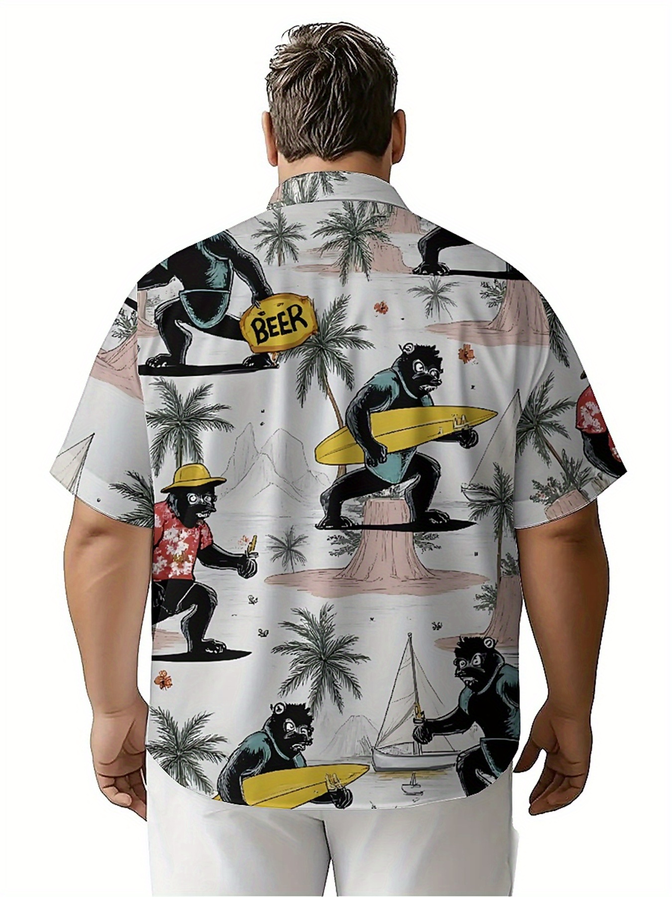 Men's Plus Size Hawaiian Shirt - Summer Clothing Plus ulasan dan harga