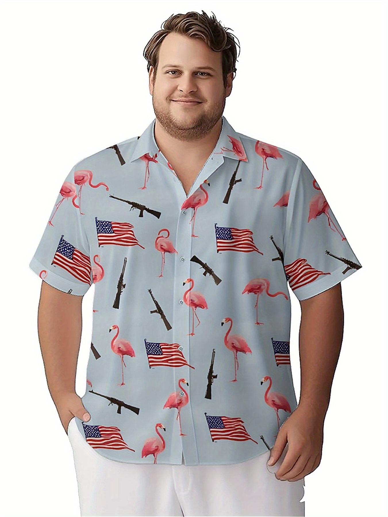 Men's Plus Size Hawaiian Shirt - Summer Clothing Plus ulasan dan harga