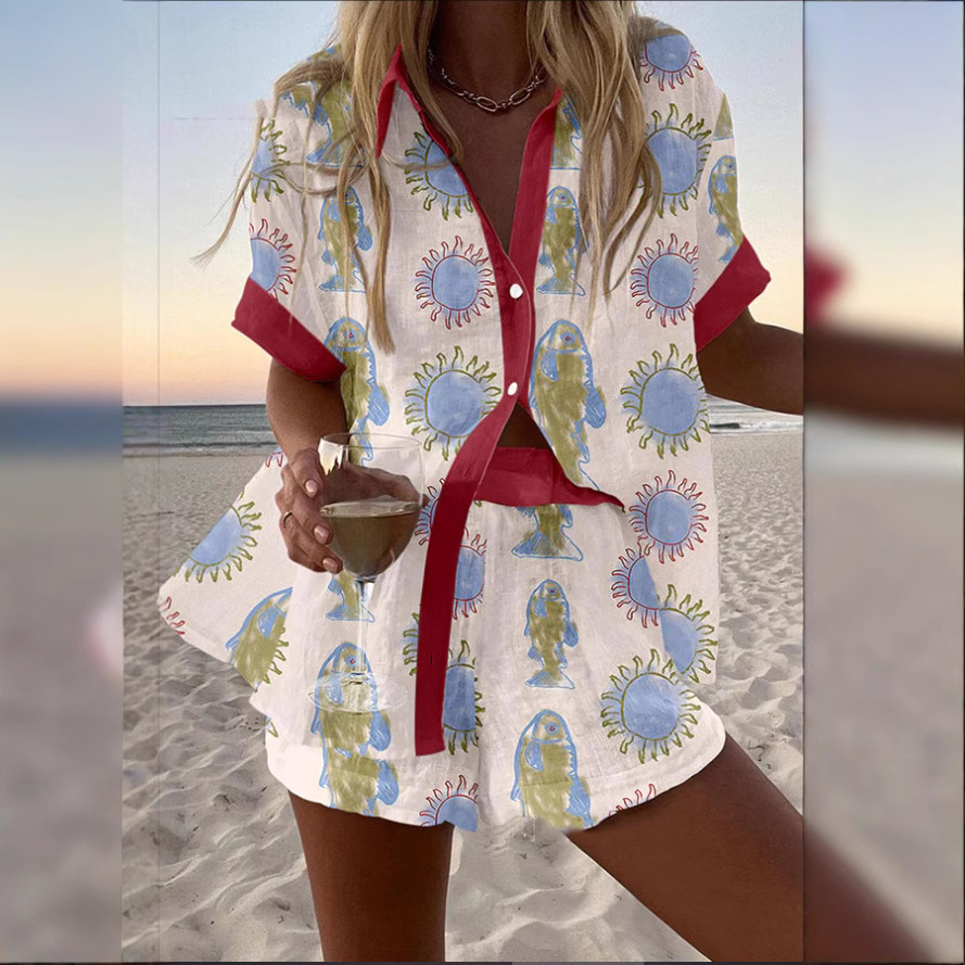 Fashion Print Beach Holiday 2- - Summer Clothing Vacation ulasan dan harga