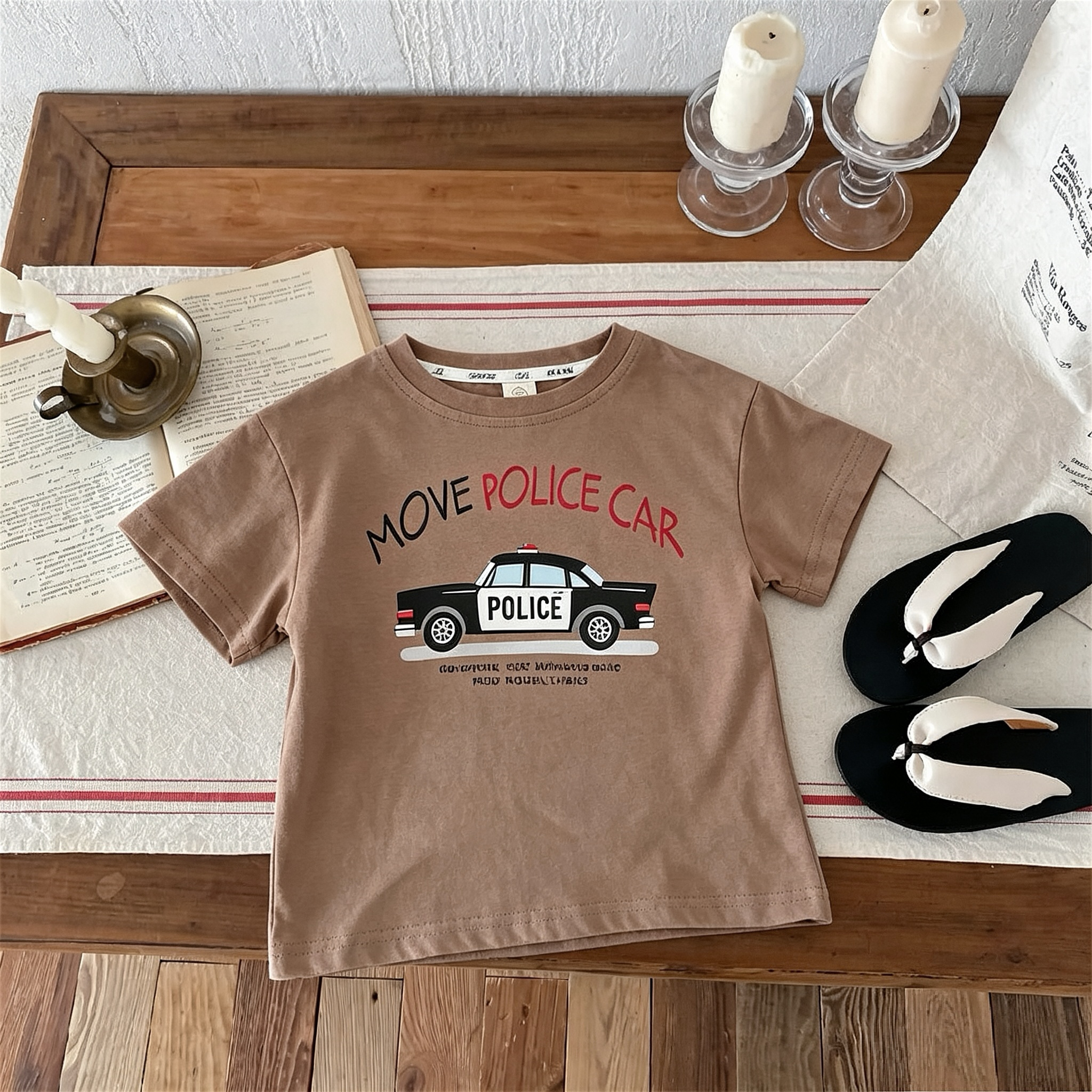 Printed Car Boys Girls T-shirt - Summer Clothing Boutiques ulasan dan harga