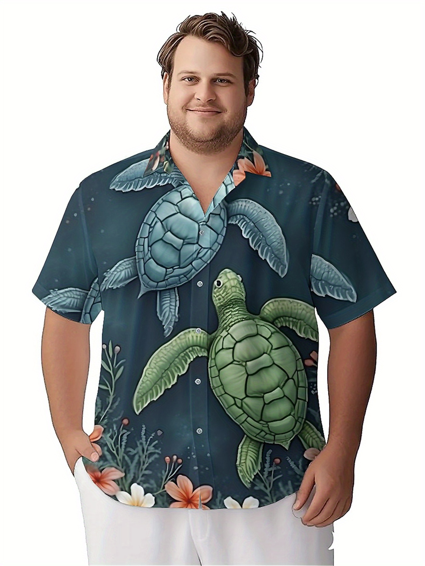 Men's Plus Size Hawaiian Shirt - Summer Clothing Plus ulasan dan harga
