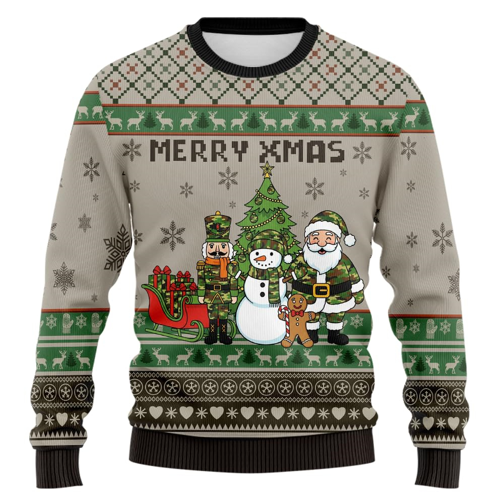 2026 Camo Santa Claus Graphic  - Summer Jumper Clothing ulasan dan harga