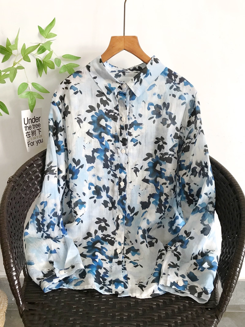 100% ramie linen shirts long s - Summer Clothing For Japan ulasan dan harga
