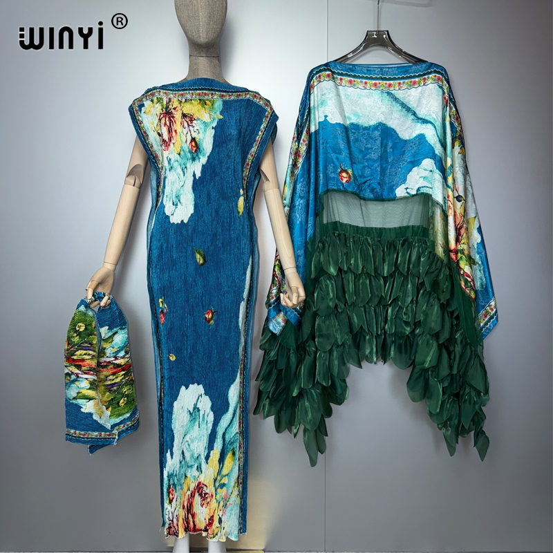 WINYI Boho beach Pleated slim  - Summer Clothing Vacation ulasan dan harga